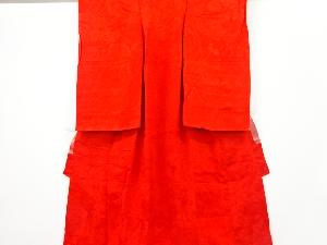 アンティーク　紋錦紗檜扇に花模様織り出し長襦袢